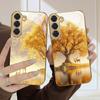 The Secret Realm of Deer For Samsung Galaxy S26 S20 FE 21 22 Ultra 23 Plus 24 Ultra 25Ultra S21+ 22Plus Golden Glass Phone Case