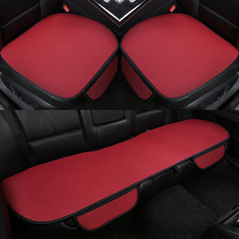 Ice Silk Car Seat Cushion Set - Universal, Non-Slip, Breathable, Backless, All-Season Cooling Pad.