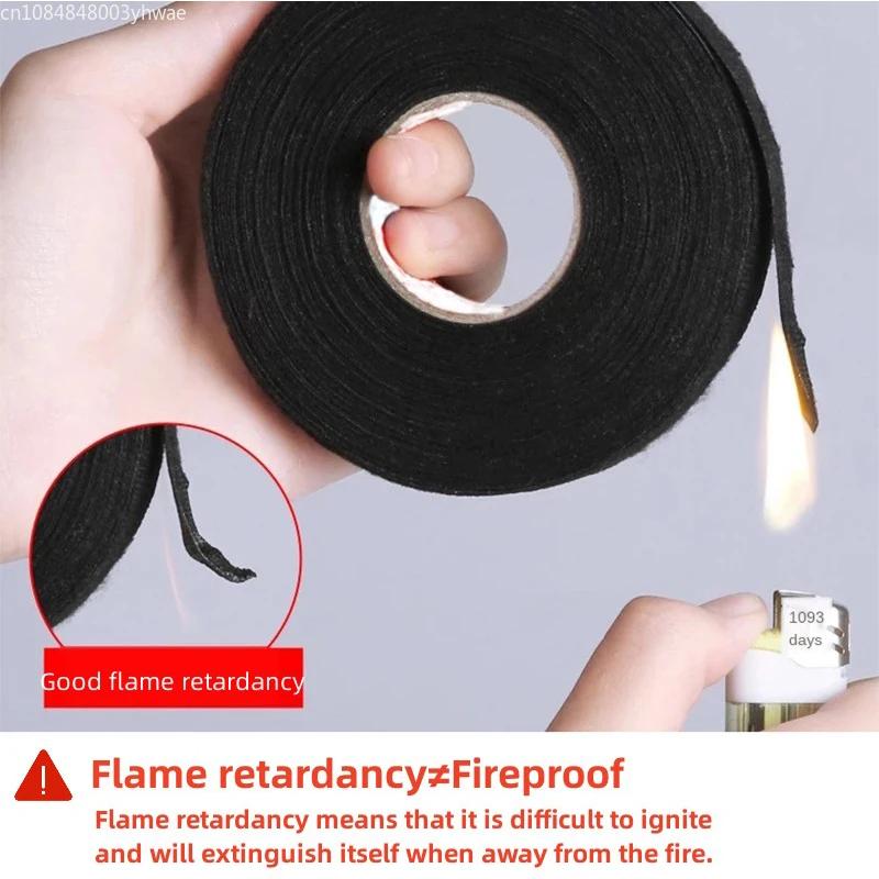 15 m langes Gewebeband für Kabelbäume von Autos, 9/15/19 mm, selbstklebendes Hochtemperatur-Gewebeband zur Isolierung elektrischer Kabelbäume von Autos