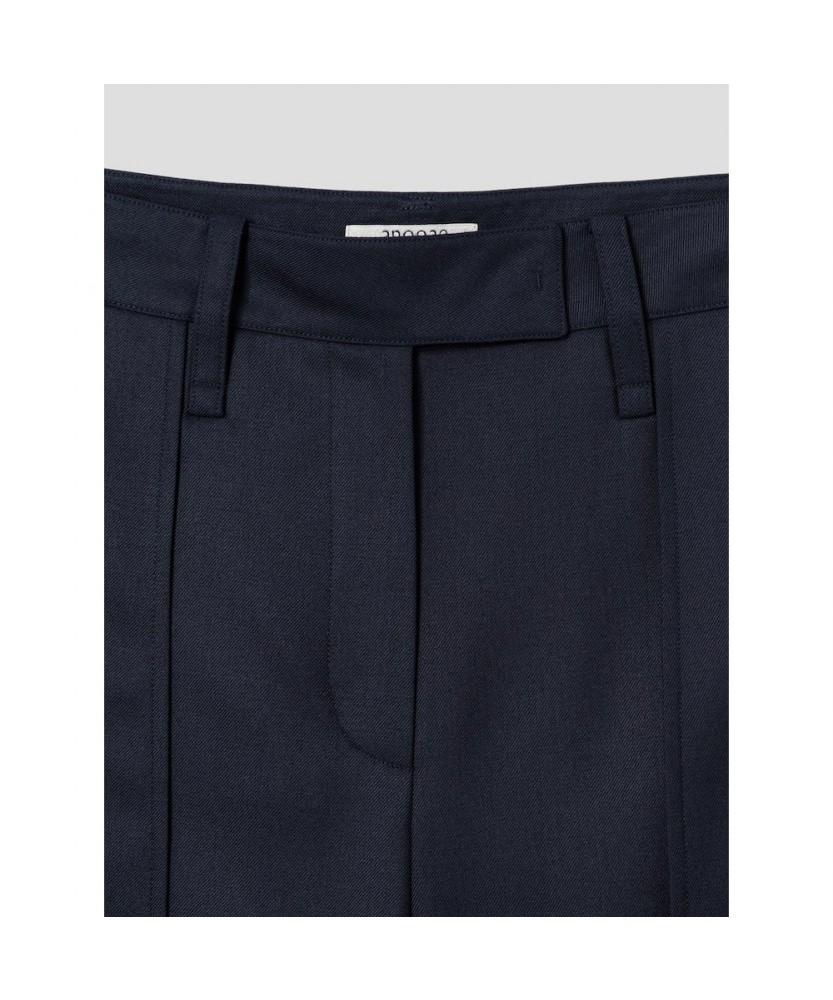 Anggae Cuffed Curved Pants Navy