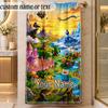 Beach TowelAdventure Time Cartoon Custom Name Text Personalized Soft Towel for Beach Pool Indoor Home Decor Gift