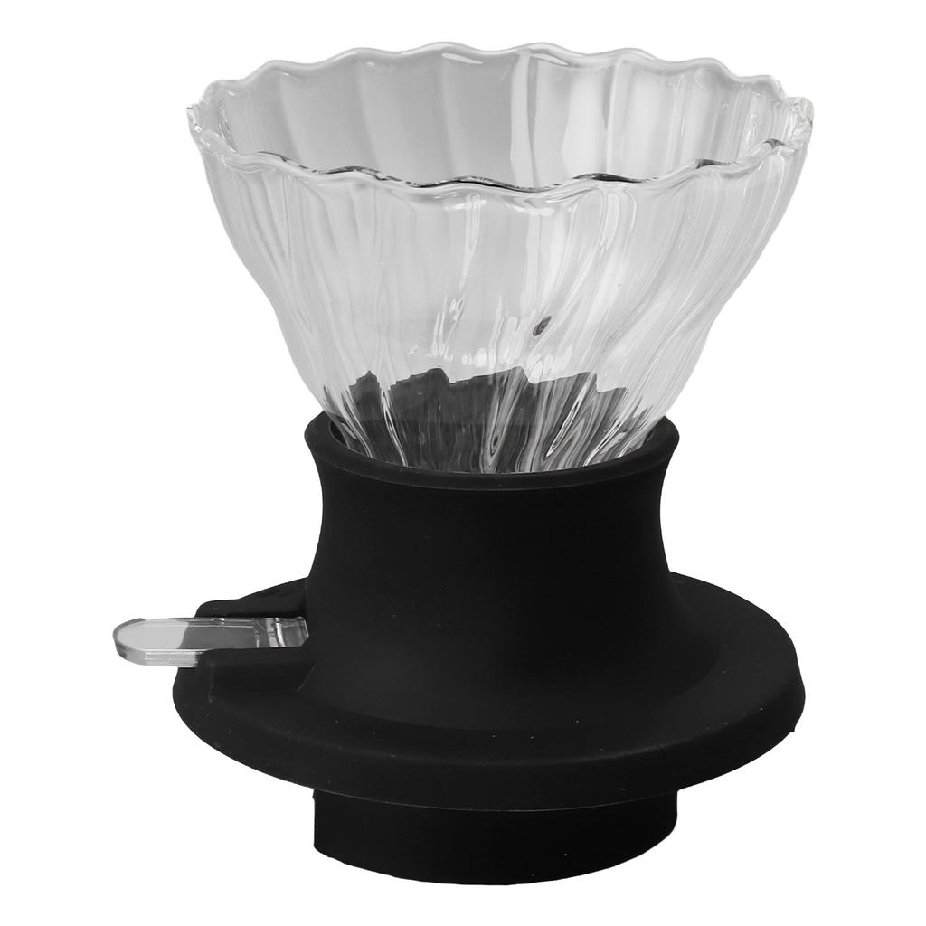 Pour Over Coffee Dripper Reusable Detachable Steel High Borosilicate Glass Pour Over Coffee Filter