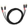 2RCA Male To 2RCA Male Sound Speaker Adapter Splitter Cable Gold Plated Metal Shell Flexible Stereo Sound Transmissio