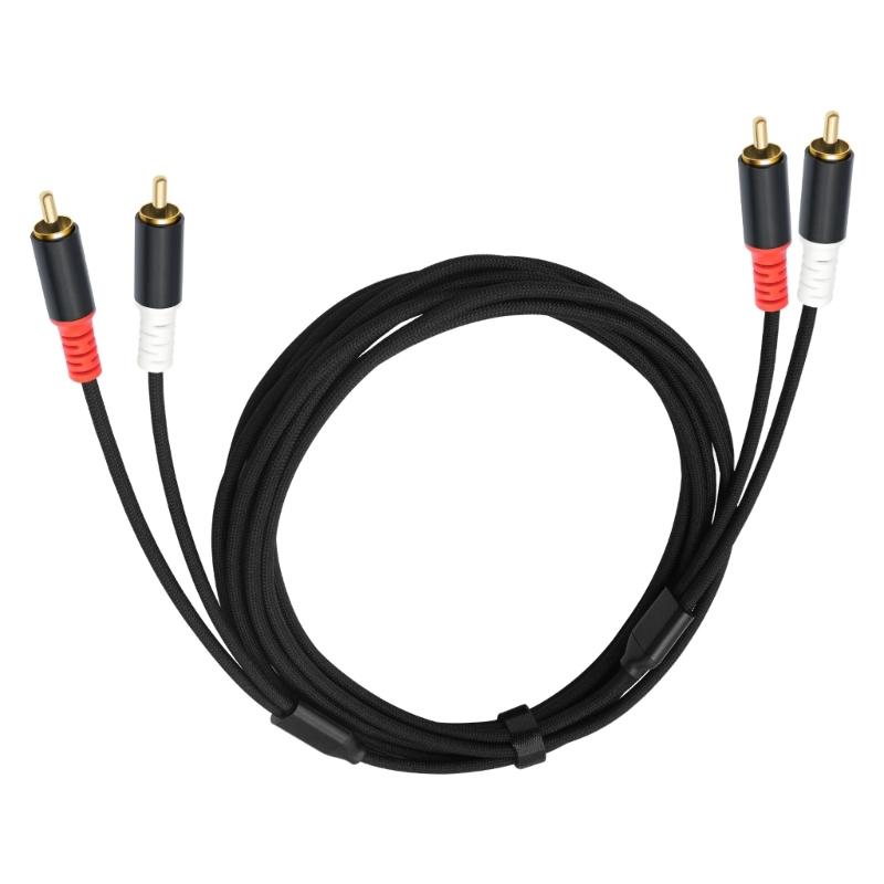 2RCA Male To 2RCA Male Sound Speaker Adapter Splitter Cable Gold Plated Metal Shell Flexible Stereo Sound Transmissio