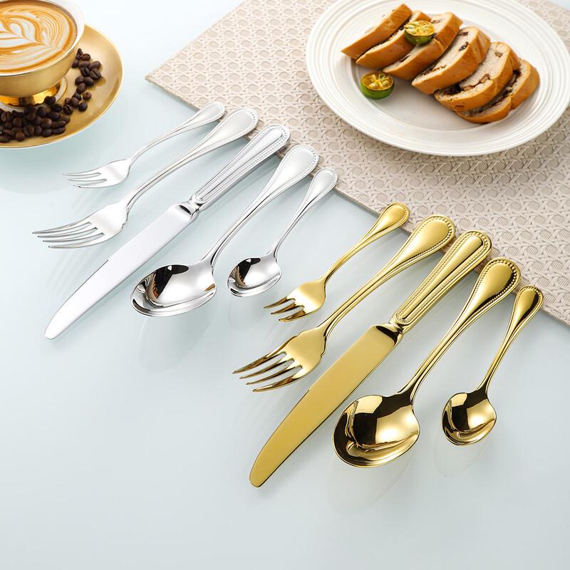 Abay Gold Edelstahl 4-teiliges Besteckset
