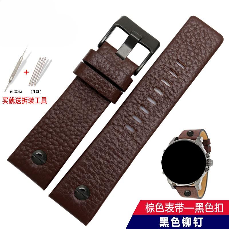 22mm 24mm 26mm 28mm 30mm 32mm Rindslederarmband für Diesel Uhr DZ4318 4386 4323 Uhrenarmband Herren Große Größe Echtes Lederarmband
