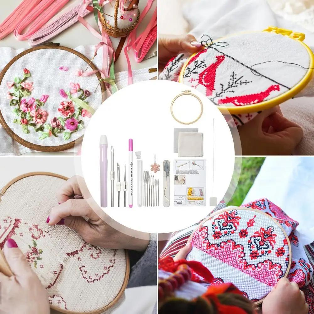 Vyšívací sada Punch Needle Nástroj na stehování Kouzelná vyšívací jehla Pero Tkadlecí nástroj Pletací šicí nástroje Pro DIY Koberec Vložka