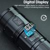 3500LM 50W High Power Rechargeable Flashlight LED Long Range With Display COB Tail Light lantern Built-in battery Type-C Stronglight Torch