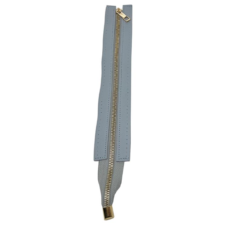 Cremallera de Metal de 30 cm Cremallera de Cuero PU Accesorios de Ferretería de Repuesto para Bolsos DIY