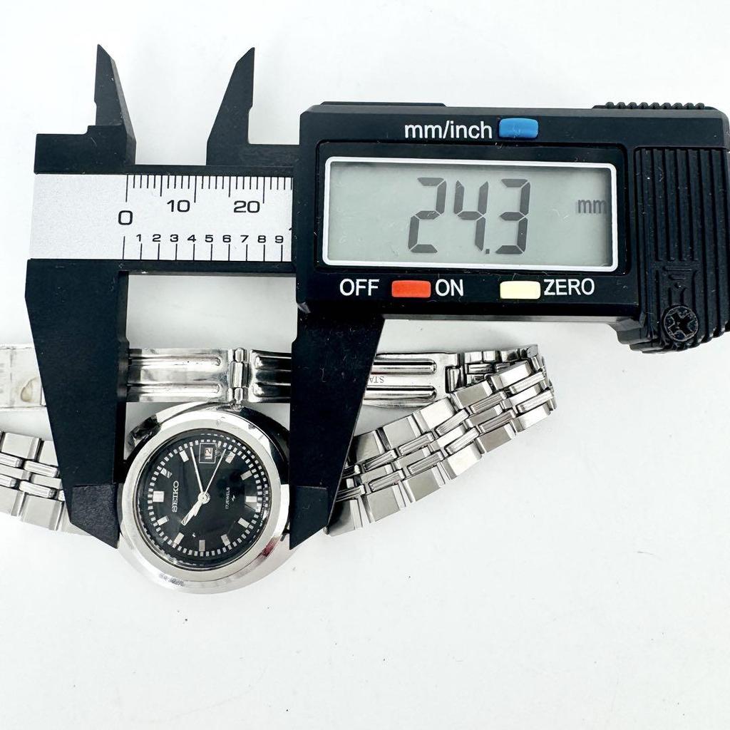 [USED] Working SEIKO Lady Sports Hand-Wound Watch, Black, 17 Jewels