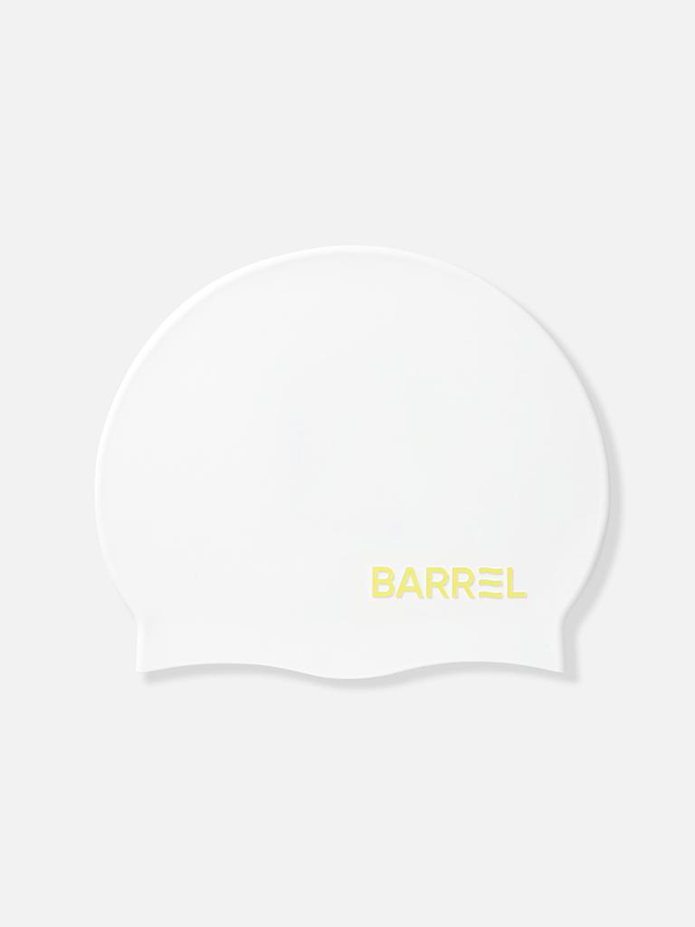 BARREL Basic Embossed Silicone Swim Cap White (B6Suasc001Wht)