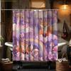 1 Fox Festival Bathroom Curtain | Original Artwork, Polyester Sateen, 180*180cm, Unlined, Includes 12 Hooks, Machine Washable