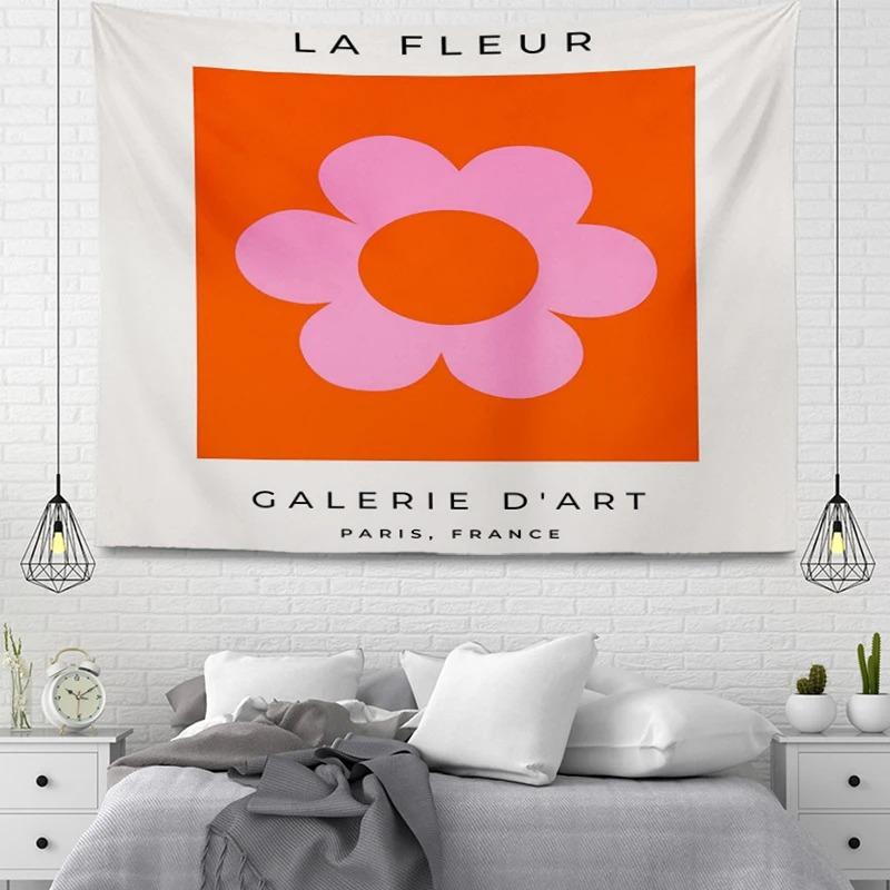 Office Living Room Tapestry Simple Flower Cartoon Hanging Cloth Home Wall Decoration Tapestry