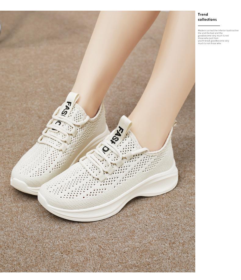 Women's 2025 Summer Flyknit Mesh Breathable Running Shoes - Casual Sports Sneakers