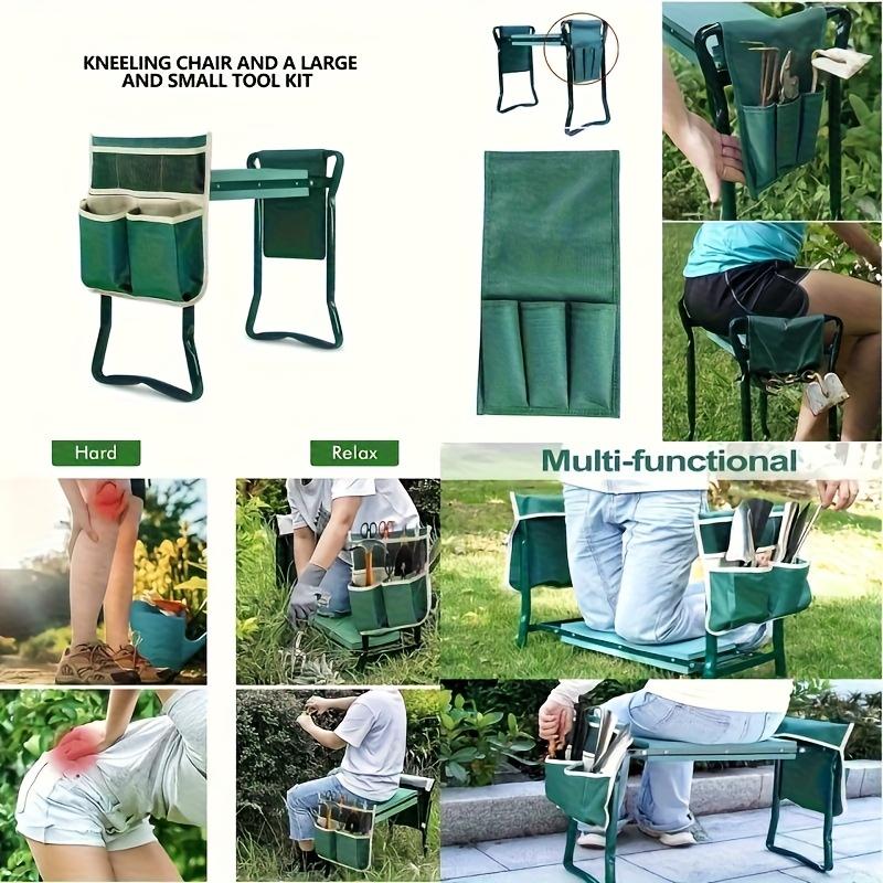 Sgabello da Giardino per Ginocchioni Seduta Ginocchioni Giardino Giardinaggio Sedia Ginocchioni Sgabello per Attrezzi da Giardino con Kit di Attrezzi Sgabello da Giardino per Ginocchioni