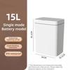 15L Touchless Smart Trash Can Waterproof Sensor Waste Bin Auto Sealing Kitchen Bathroom Bedroom Modern Waste Container