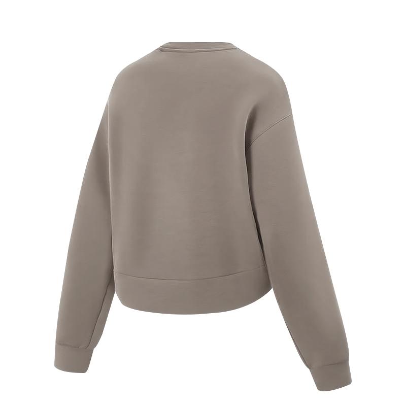 Li Ning Sports Sweatshirt Loose Long Sleeve Youth Crew Neck Pullover Women Tops AWDV508-4