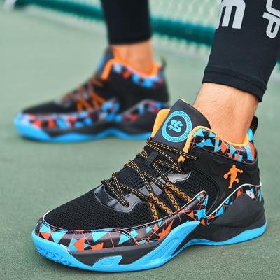 Spring New High-top Fashion Basketball Shoes Outdoor Lace-up Platform Sports Shoes Casual Breathable Mesh Couple Shoes