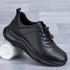 Leather Sneakers Men's Autumn Breathable First-layer Cowhide Sneakers Winter Velvet Soft Leather Soft Bottom Flow Casual Shoes