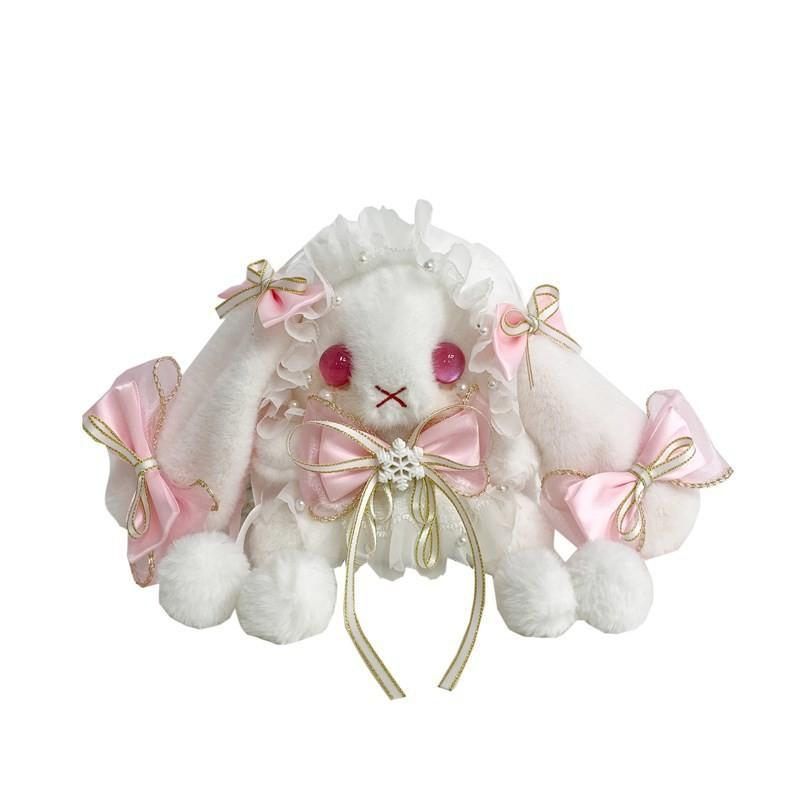Hanging Lolita Handmade Ear Rabbit Bag Butterfly Bow Pearl Shoulder Strap Design