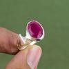 Faceted Kashmir Ruby Ring 925 Sterling Silver Ring Ruby Jewelry Elegant Gemstone Ring Handmade Jewelry Gift For Women Available In Ring Size