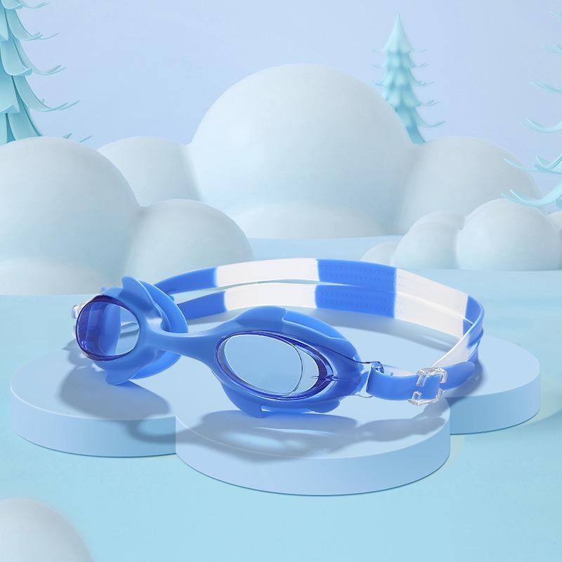 1 Pair Silicone Swimming Goggles Multiple Colors High-definition Anti-fogging Training Goggles For Boys Girls