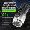 Strong light flashlight explodes outdoor charging mini flashlight long-range long-range battery life three-eyed little monster flashlight
