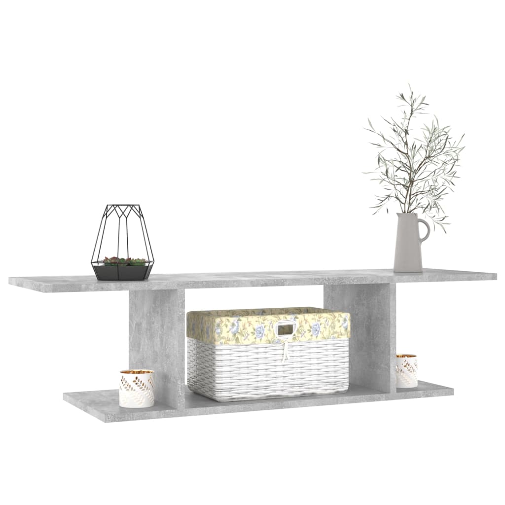 Vidaxl Wisząca Szafka Telewizyjna, Szarość Betonu, 103X30X26,5 Cm