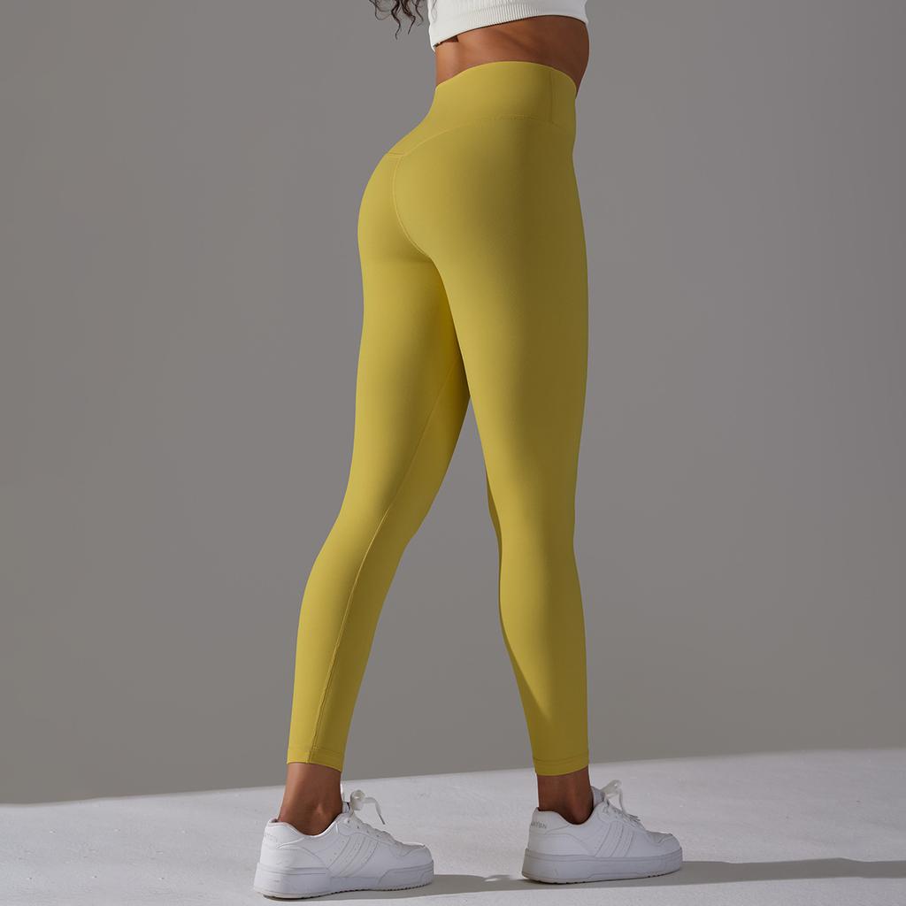 Women No Front Seam Leggings Brushed Naked Feel High Waisted Tummy Control Booty Lifting Workout Yoga Pants