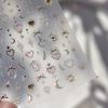 Crystal Nail Sticker Embossed Rhinestone Self-Adhesive Pink Heart Butterfly Star and Moon Design Festival Gift Supplies