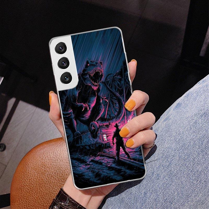 J-Jurassic Park Dinosaur World Phnoe Case for Samsung Galaxy S26 S25 Edge S23 S24 Ultra S22 Plus S21 S20 FE Unique Cover Soft Co