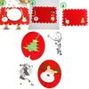 Charmantes Weihnachts-Santa-Platzset Tischläufermatte Für Elegante Dinner-Dekoration