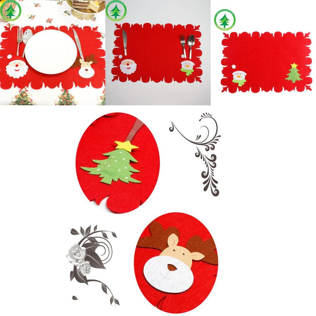 Charmantes Weihnachts-Santa-Platzset Tischläufermatte Für Elegante Dinner-Dekoration