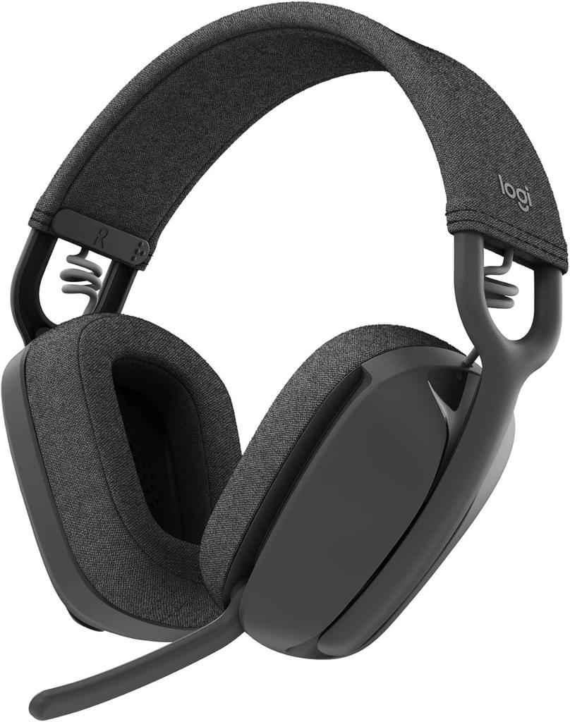 Logitech Zone Vibe 100 Wireless Bluetooth Earphones, Head mounted Office Earphones, Noise cancelling Earphones, 20 Hour Battery Life