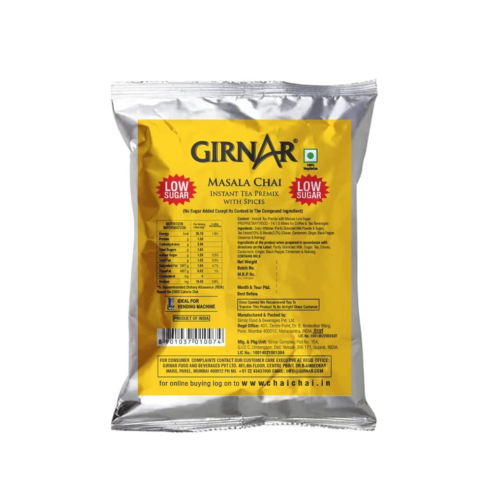 Girnar Masala Chai Instant Tea Premix 1kg Vending Pack | Authentic Spiced Indian Tea With Dairy And Sugar | For Vending Machines Only
