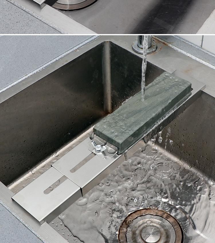 Galvanizli sabit bileme taşı aparatı ev tipi ayarlanabilir lavabo sabit raf raf kaymaz bileme rafı