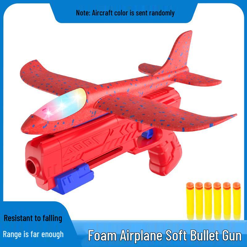 Handheld Light-up Foam Airplane Catapult Toy for Kids & Parents