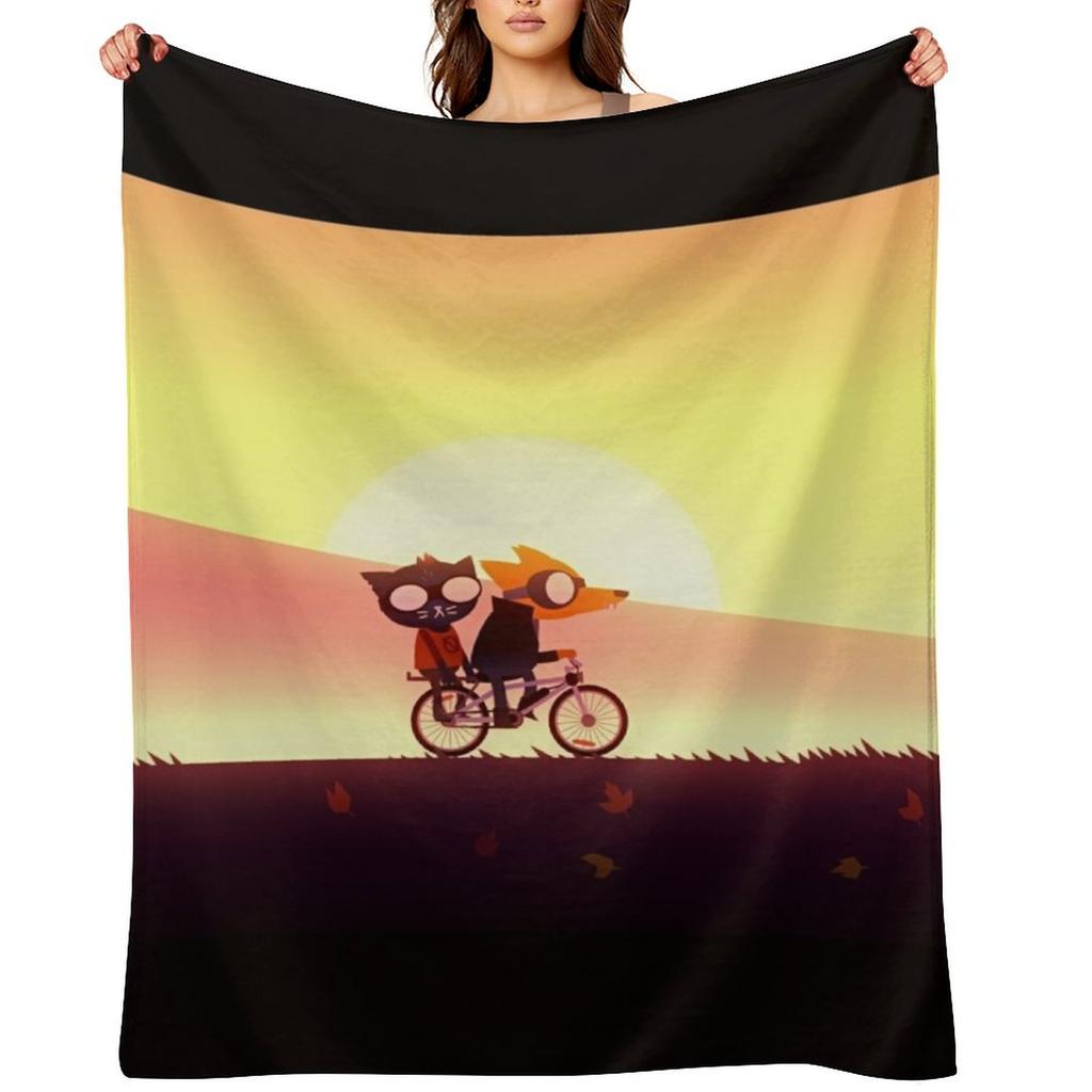 Night in the woods cycles poster HD Throw Blanket halloween Moving manga Decorative Throw Blankets