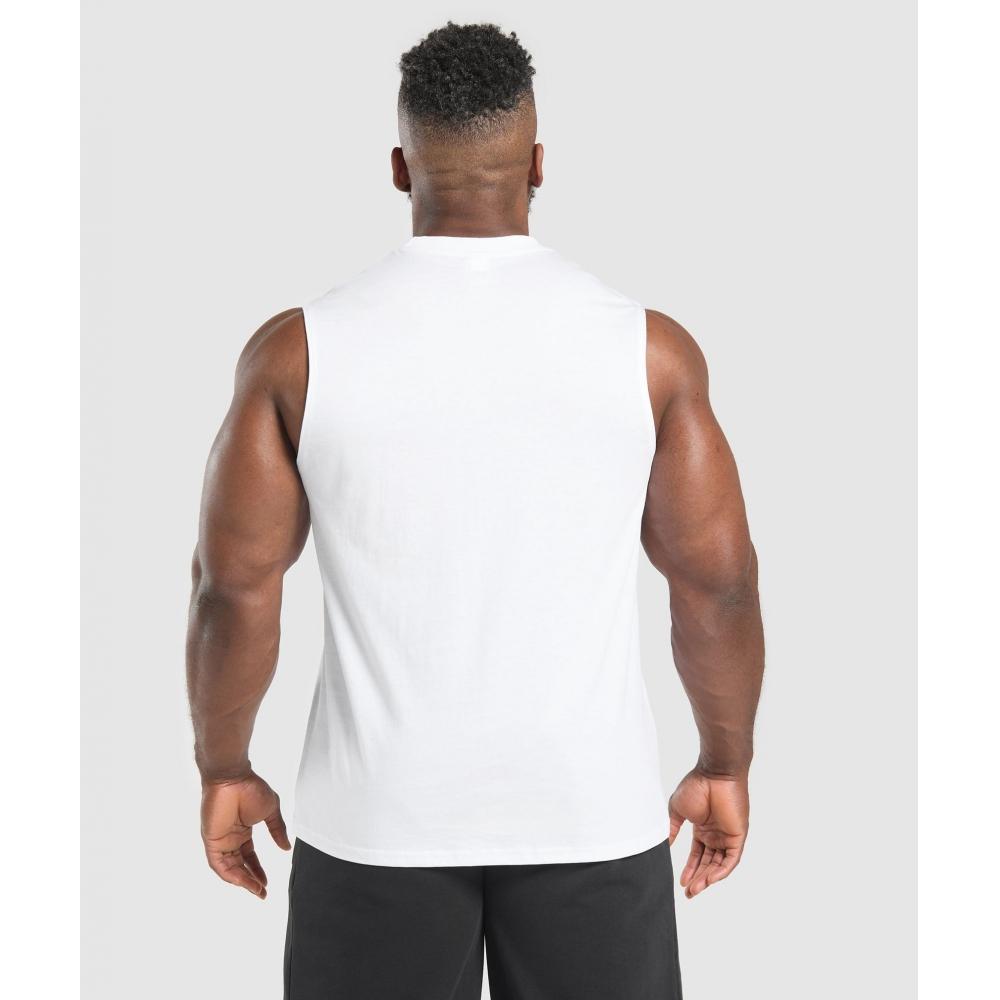 Gymshark Camiseta de tirantes Everyday, paquete de 2, blanco y negro, A2b5e, Wb86