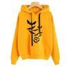 European and American Halloween Printed Hooded Pockless Hooded Long Sleeve Sweater Women 2025