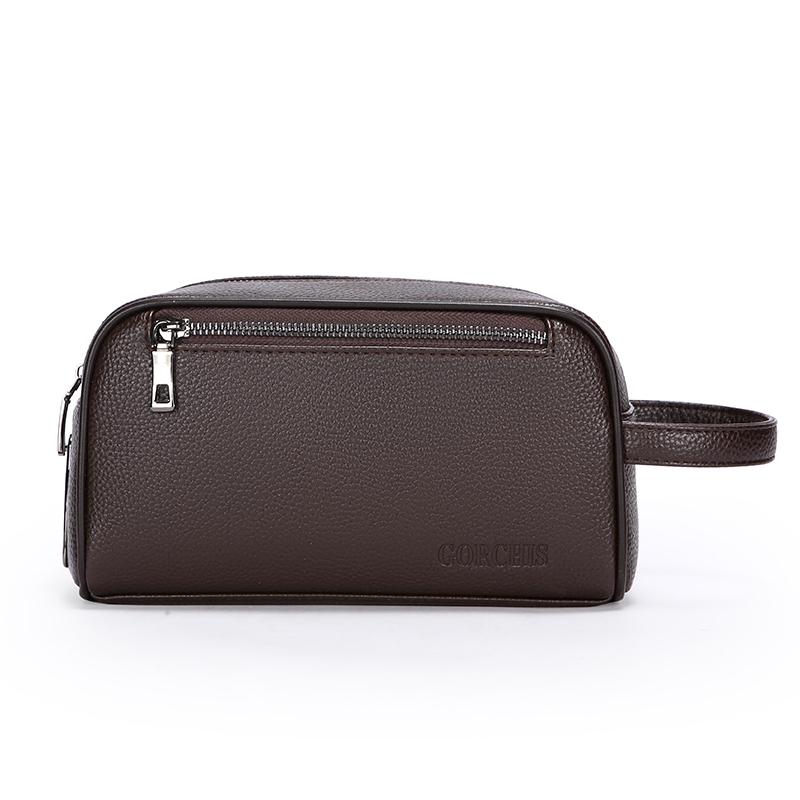 

Мужская сумка-тоут Высококачественная Вместительная Деловая Повседневная Сумка из Мягкой Кожи с Множеством Карманов для Мужчин коричневый