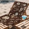 Vintage Brown Floral  Oversized Microfiber Beach Towel Sand Proof Quick Dry, Absorbent for Swimming Pool Travel Camping