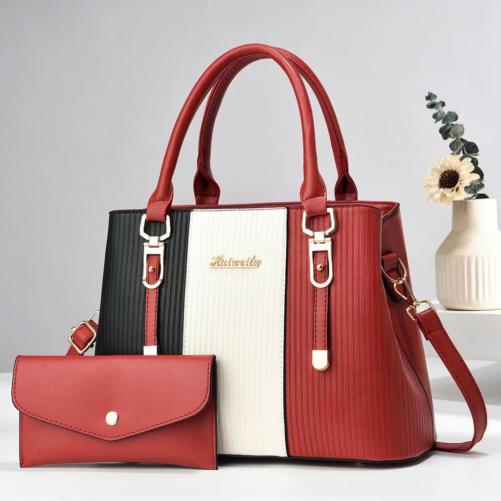 Patchwork Fashionable Mother-and-child Bag  Multi-layer High-appearure-level Handbag  Large-capacity Versatile Single-shoulder Bag