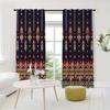 2pcs Mexican Themed Geometric Pattern Curtains Rod Pocket Curtain For Public Places Living Room Bedroom Office Study Room Home