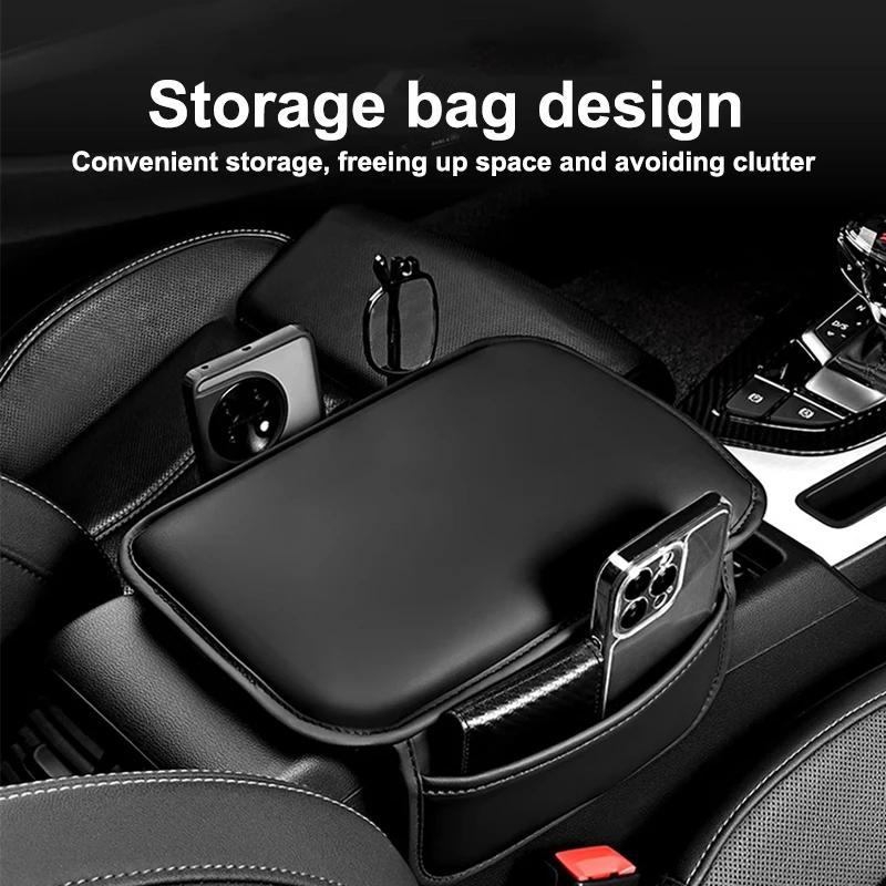 Hub Caps Car Armrest Mat Multi-function Storage Bag Soft Protect Pad For Alfa Romeo Giulia Stelvio Giulietta 156 159 147 Mito ToNV6