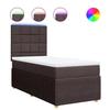 VidaXL Sommier à lattes de lit avec matelas Marron foncé 90x190 cm 3294214