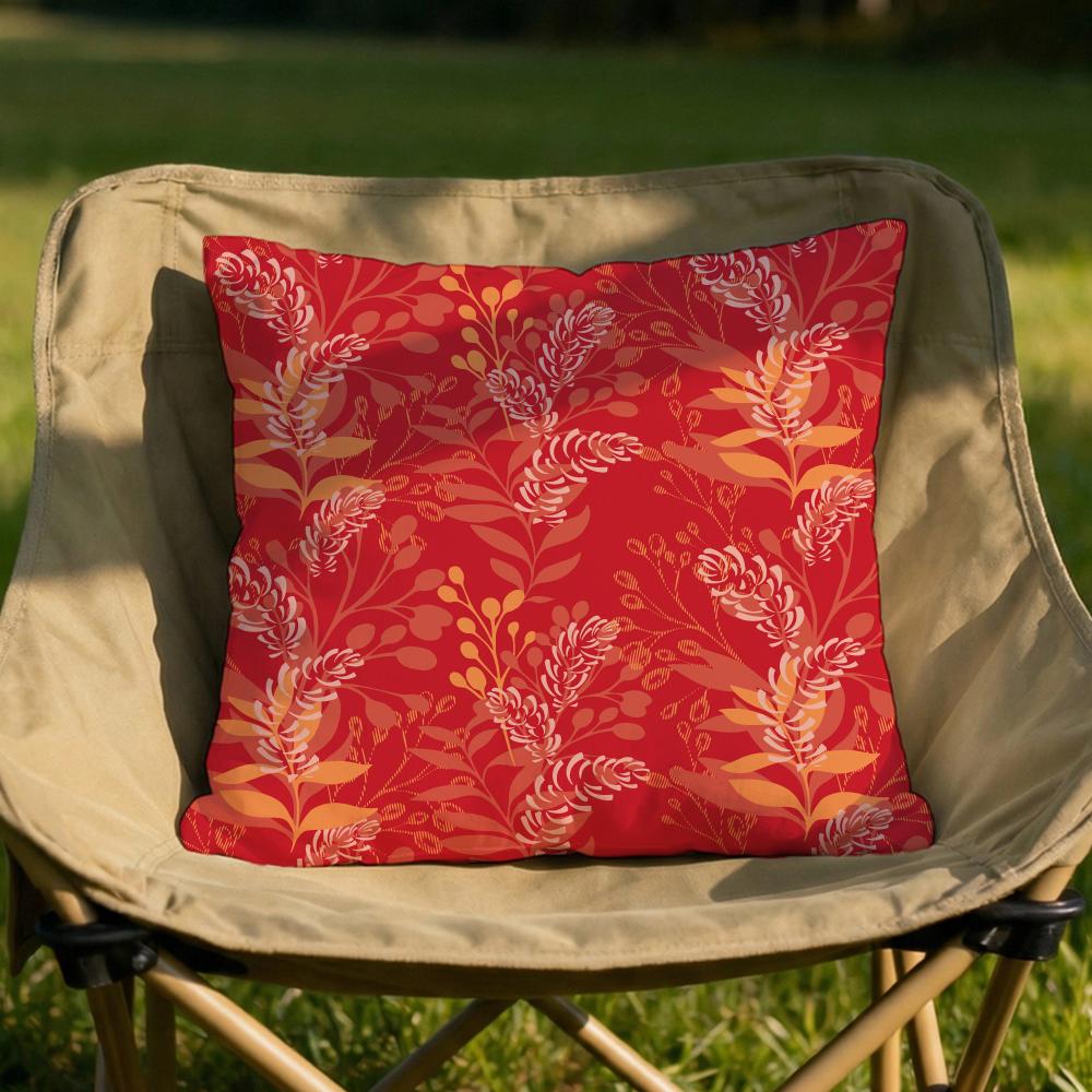 Vintage Gold Flowers Cushion Cover Soft Reversible  Durable Pillow Cover  MultiScene Use for Home  Car Daily Comfort