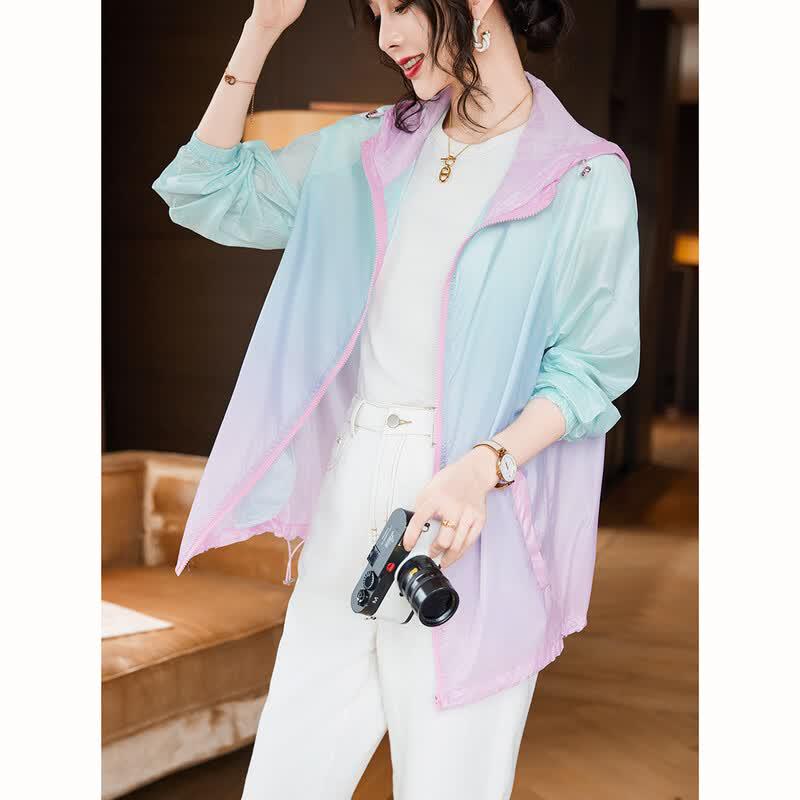 D.F.DEAR Women's Ultra-Thin Gradient Sun Protection Jacket
