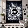 Custom Tapestry Wall Hanging, Brighton & Hove Albion Football Personalized Name Text Home Wall Decor