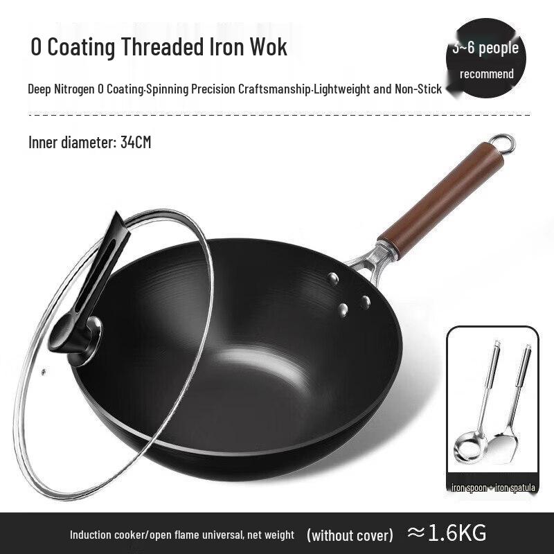 Sevenpower Traditional Flat-Bottom Iron Wok